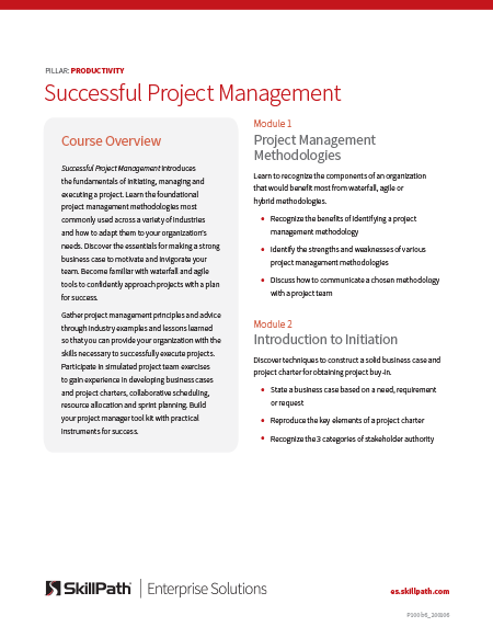 Successful Project Management, Onsite Course